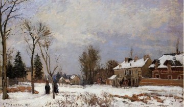 la route de versailles à saint germain louveciennes effet de neige 1872 Camille Pissarro Peinture à l'huile